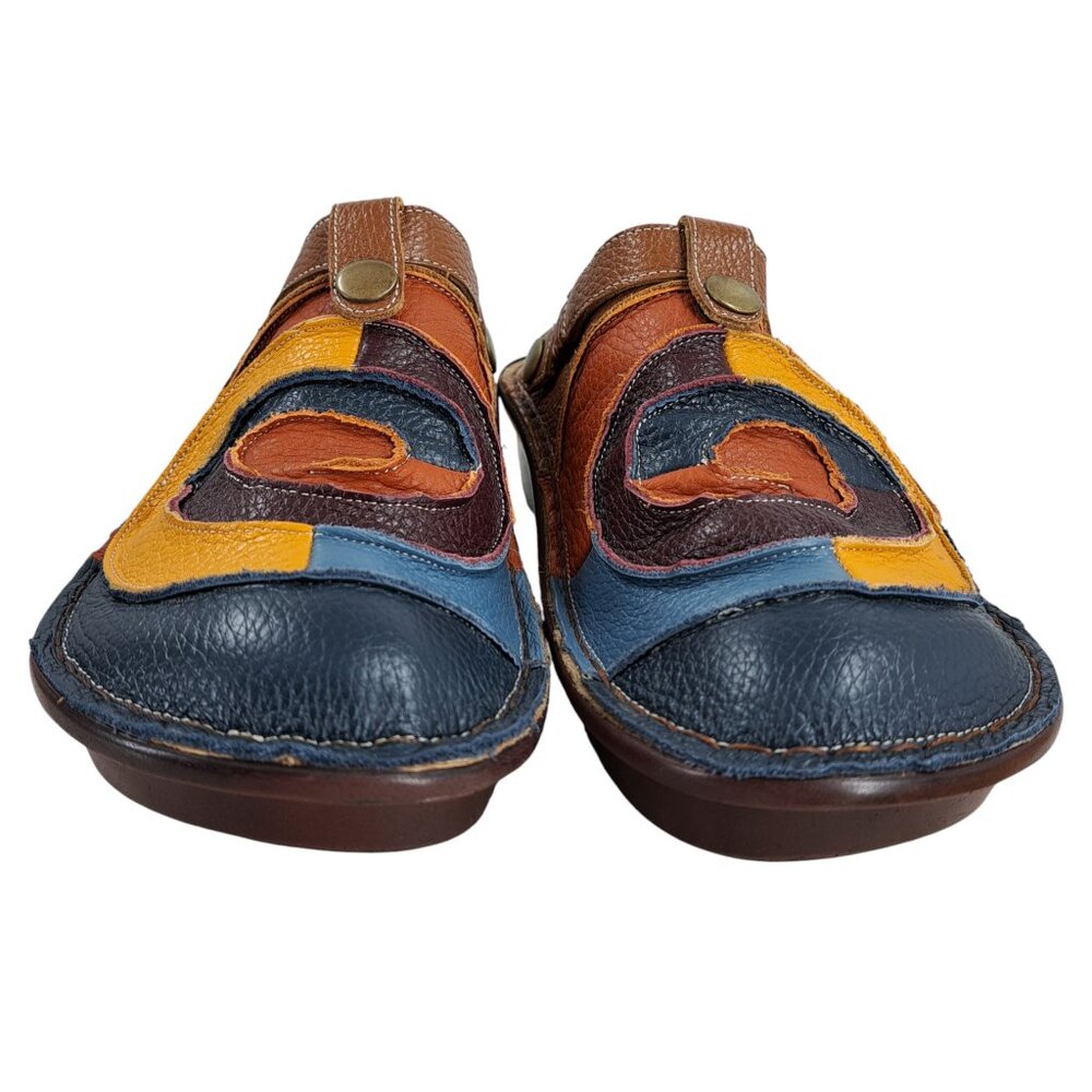 Spring Step Lollipop Patchwork Leather Clogs Slid… - image 2